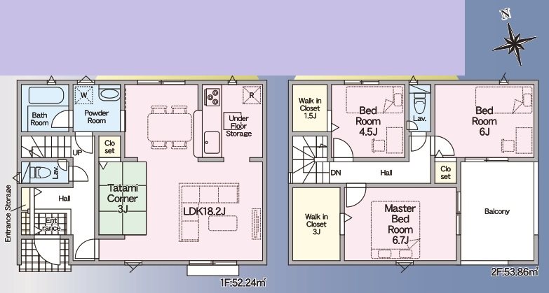 赤穂市さつき町第2　全2邸　2号棟　   間取り図