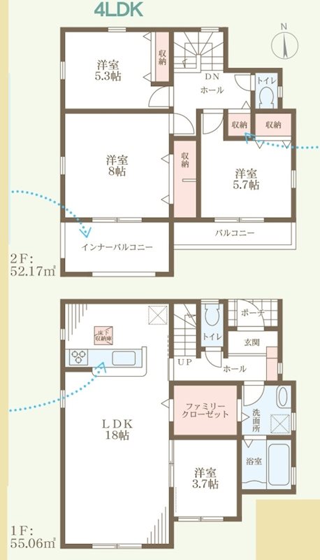揖保郡太子町矢田部4期　全3邸　3号棟  間取り図