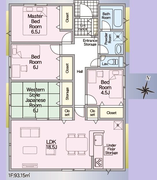 姫路市大津区天満第6　全1邸　1号棟 間取り図