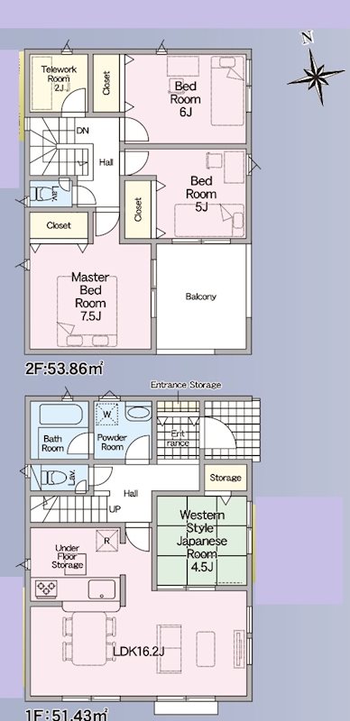 姫路市勝原区山戸第4　全4邸　2号棟  間取り図