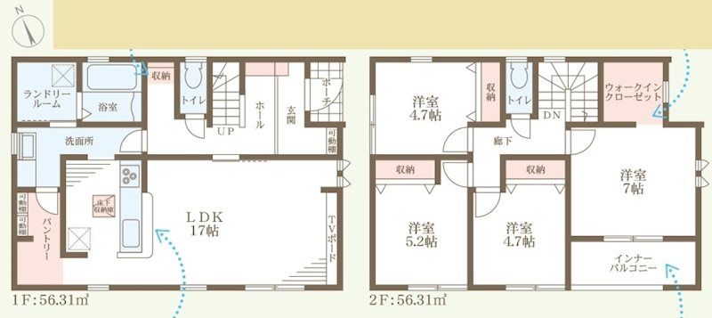 高砂市曽根町7期　全1邸　1号棟   間取り図