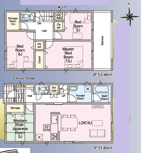 赤穂市古浜町第1　全2邸　1号棟 間取り図