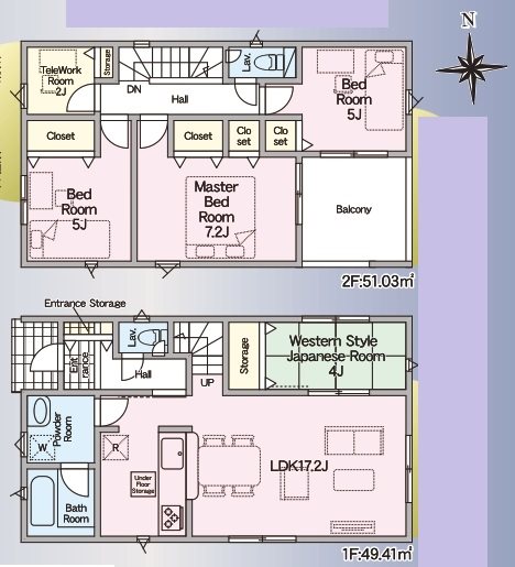 赤穂市古浜町第1　全2邸　2号棟  間取り図