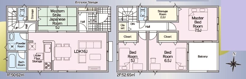赤穂市片浜町第1　全2邸　4号棟     間取り図