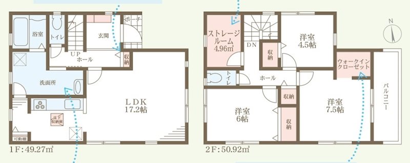 加古郡播磨町宮西3期　全1邸　1号棟    間取り図