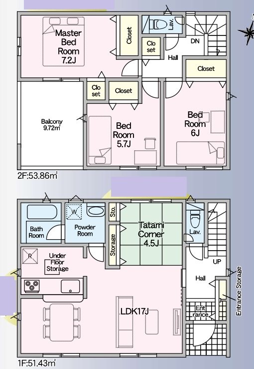 西脇市和布町第2　全3邸　4号棟   間取り図