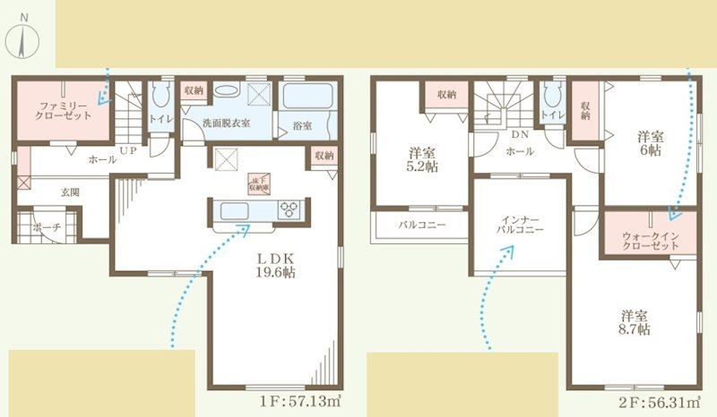 姫路市勝原区山戸2期　全1邸　1号棟   間取り図