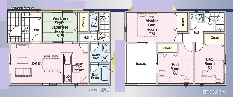 たつの市新宮町井野原第3　全2邸　1号棟 間取り図