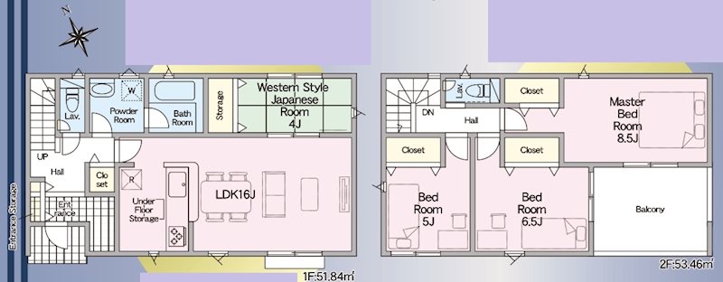 姫路市庄田第1　全1邸　1号棟    間取り図