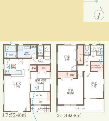 西脇市西脇14期　全2邸　2号棟      間取り図