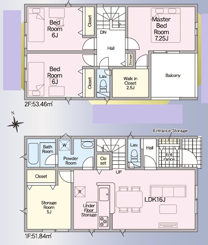 姫路市香寺町広瀬第1　全3邸　5号棟    間取り図