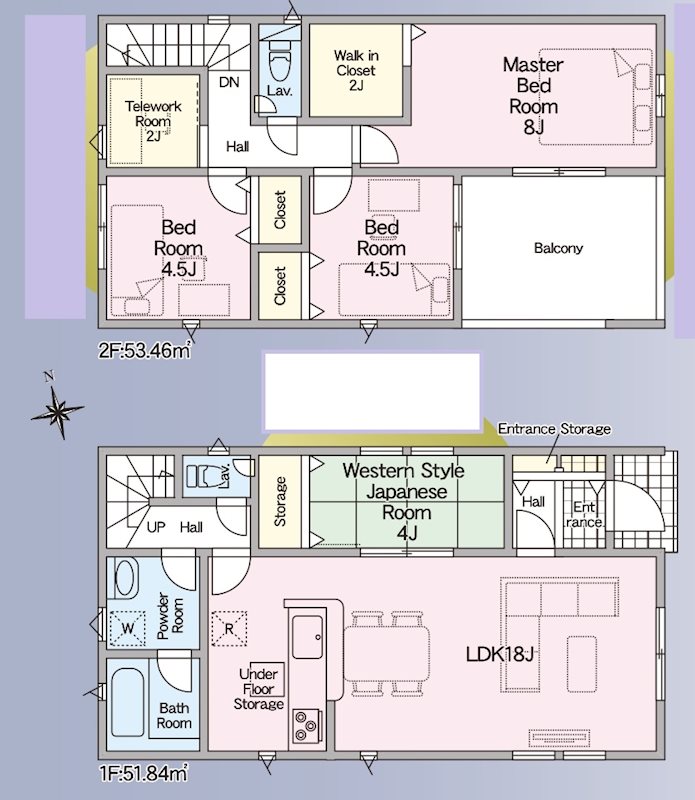 姫路市香寺町広瀬第1　全3邸　4号棟     間取り図