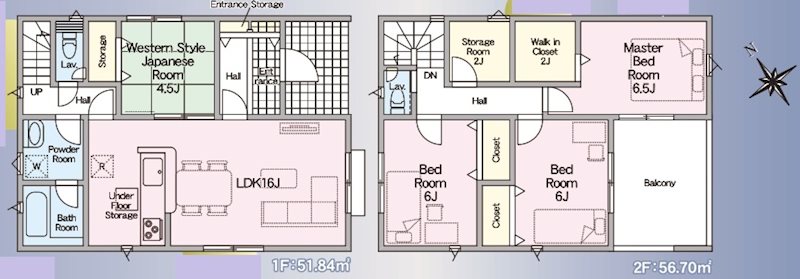 姫路市飾磨区妻鹿第1　全2邸　3号棟      間取り図