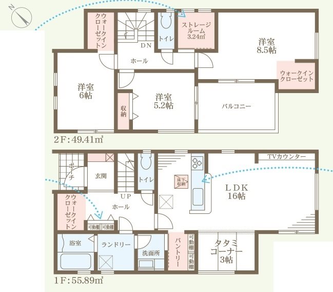 加古川市加古川町北在家4期　全1邸　1号棟   間取り図