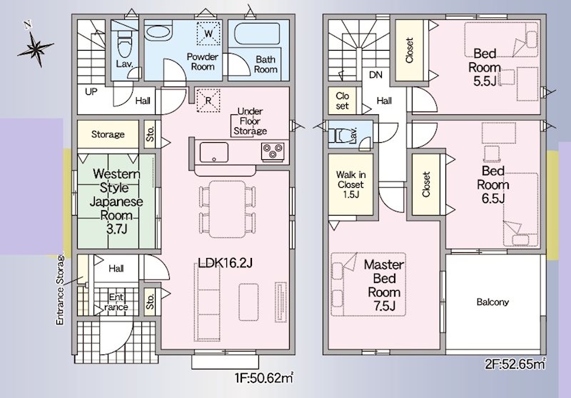 姫路市飾磨区堀川町第1　全3邸　2号棟   間取り図