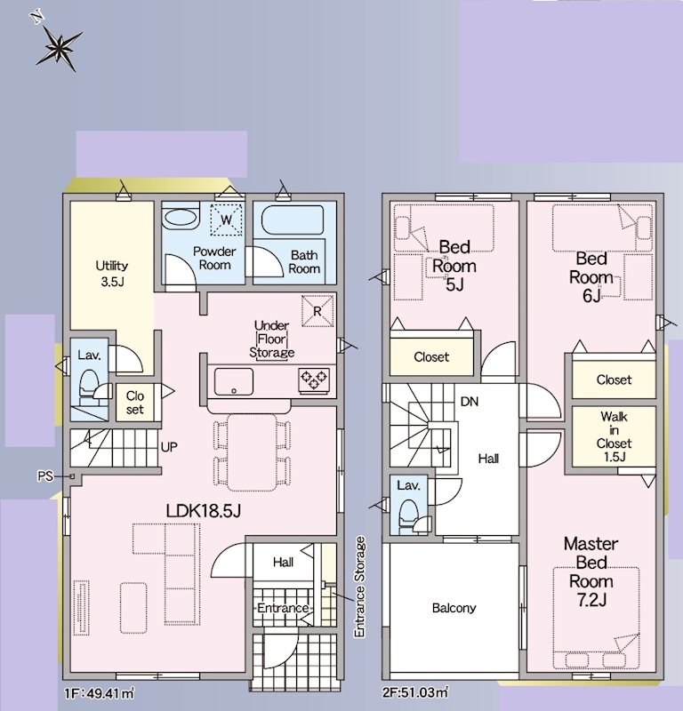 姫路市野里堀留町第1　全3邸　5号棟  間取り図