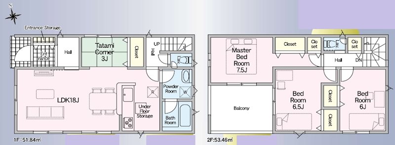 西脇市郷瀬町第2　全3邸　3号棟  間取り図