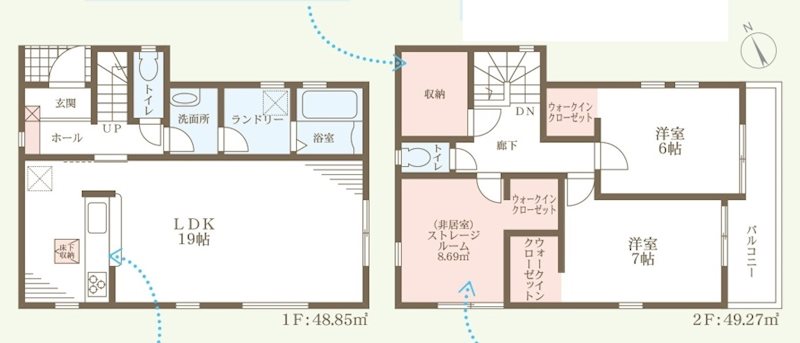 加古郡播磨町北本荘9期　全1邸　1号棟 間取り図