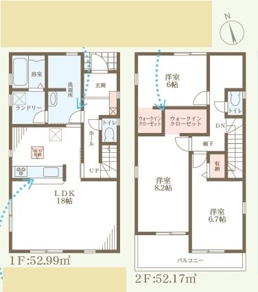 姫路市白浜町宇佐崎北　全4邸　1号棟 間取り図