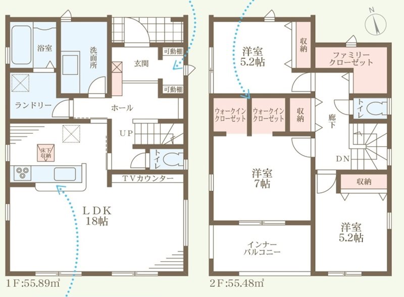姫路市白浜町宇佐崎北　全4邸　3号棟  間取り図