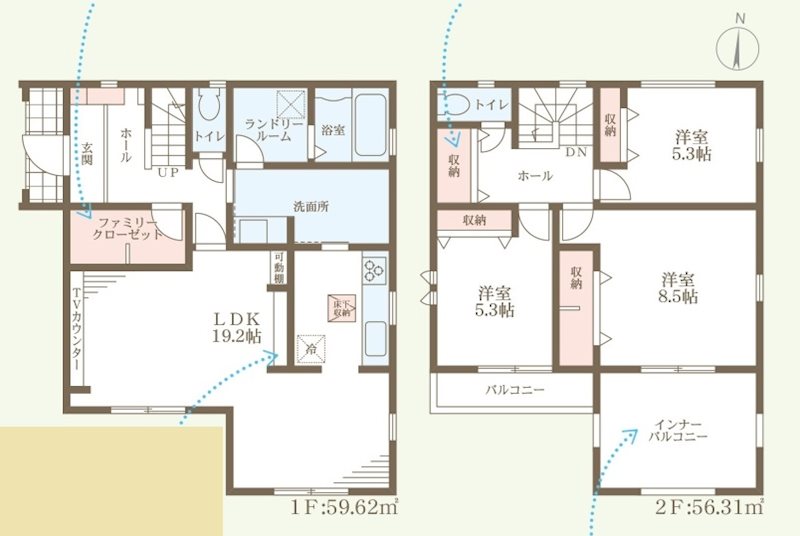 姫路市勝原区山戸3期　全3邸　3号棟   間取り図