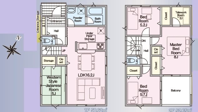 赤穂市北野中第4　全2邸　2号棟  間取り図