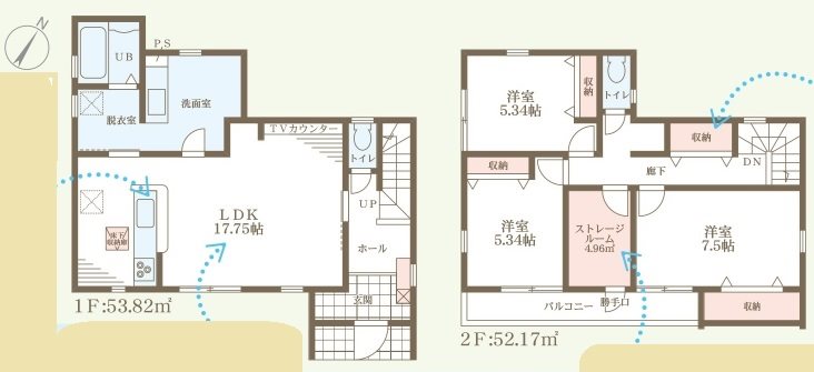 小野市神明町4期　全6邸　3号棟      間取り図