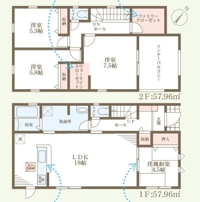 加東市多井田3期　全2邸　1号棟      間取り図