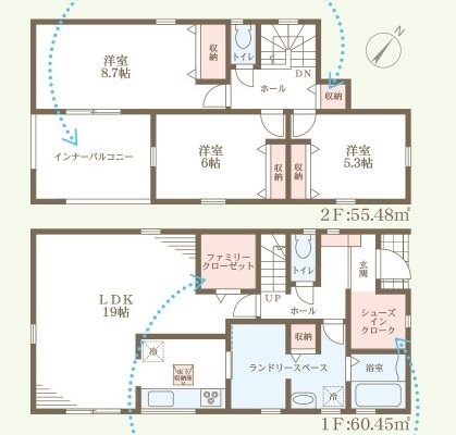 加東市多井田3期　全2邸　2号棟   間取り図