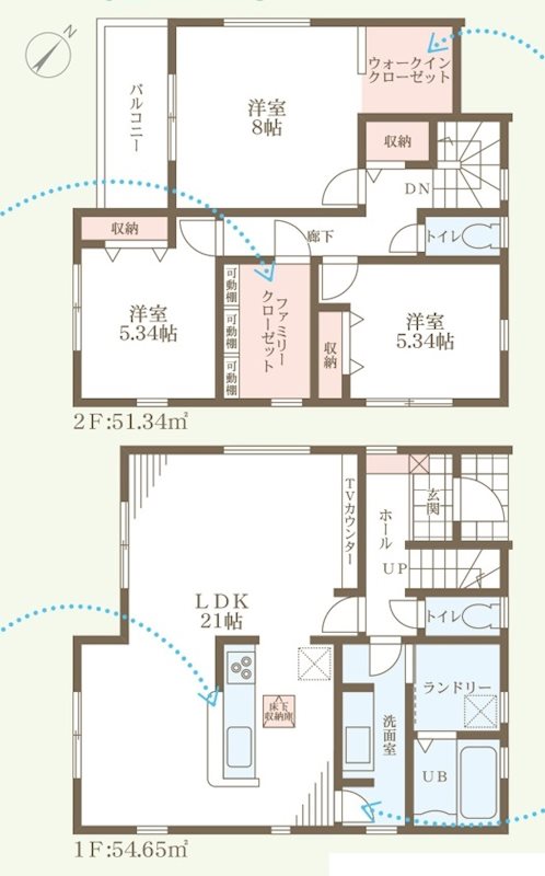 洲本市上物部3期　全4邸　3号棟  間取り図