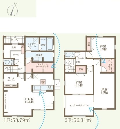 赤穂市南野中6期　全2邸　2号棟    間取り図