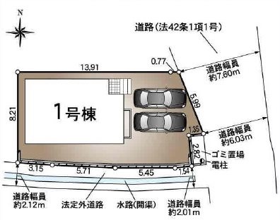 たつの市龍野町日山第6　全1邸　1号棟  区画図