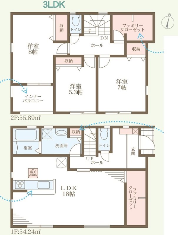 姫路市青山7期　全4邸 　3号棟  間取り図