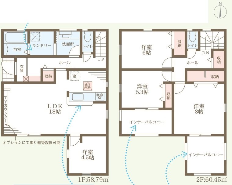 揖保郡太子町佐用岡　全3邸 　3号棟   間取り図