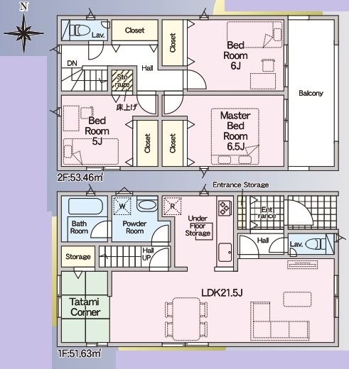 姫路市広畑区蒲田第12・13　全3邸　1号棟    間取り図