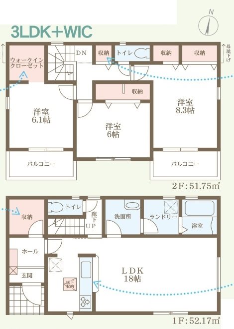 加古川市新神野5期　全1邸　1号棟  間取り図