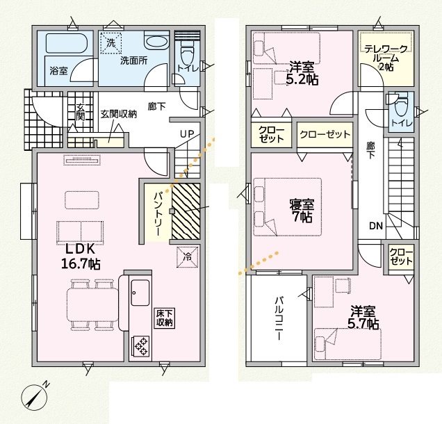 加古川市加古川町本町第1　全1邸　1号棟   間取り図