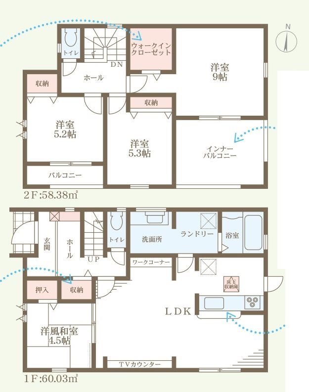 赤穂市片浜町3期　全3邸　2号棟    間取り図
