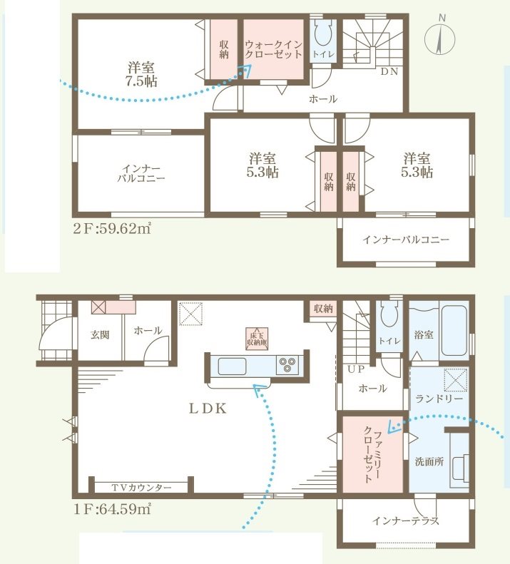 赤穂市片浜町3期　全3邸　3号棟    間取り図