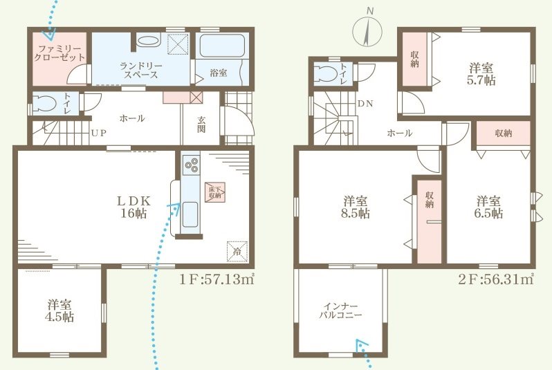 揖保郡太子町東南3期　全4邸 　3号棟    間取り図