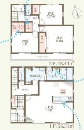 加東市北野　全4邸 　1号棟     間取り図