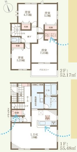 加東市北野　全4邸 　2号棟     間取り図
