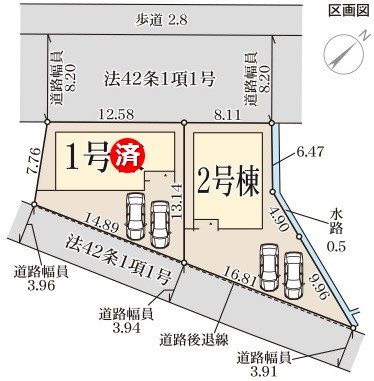 加東市下滝野6期　全2邸 　2号棟     区画図
