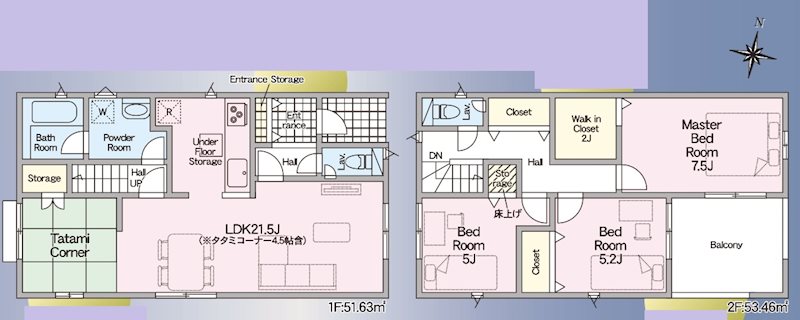 姫路市網干区垣内南町第2　全1邸　1号棟   間取り図