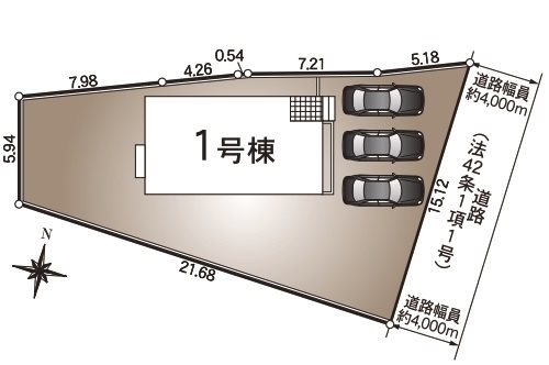 姫路市網干区垣内南町第2　全1邸　1号棟   区画図