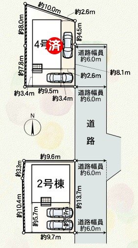 加古川市野口町野口第7Ⅲ期　2号棟 区画図