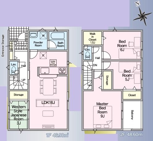 姫路市四郷町山脇第19　全2邸　3号棟    間取り図