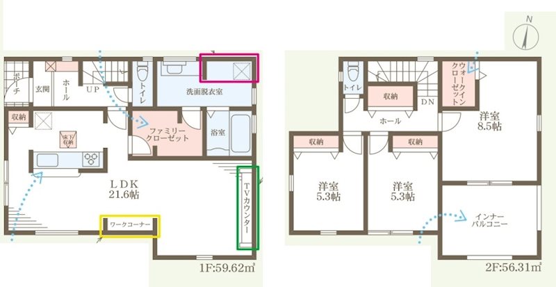 揖保郡太子町鵤11期　全3邸 　1号棟   間取り図