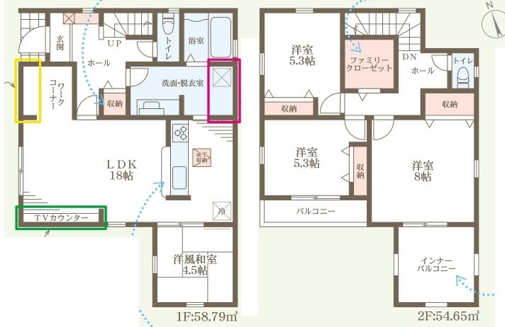 姫路市東山4期　全3邸 　1号棟   間取り図