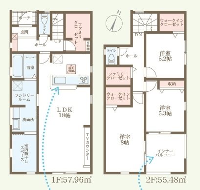姫路市大津区恵美酒町3期　全2邸　2号棟 間取り図